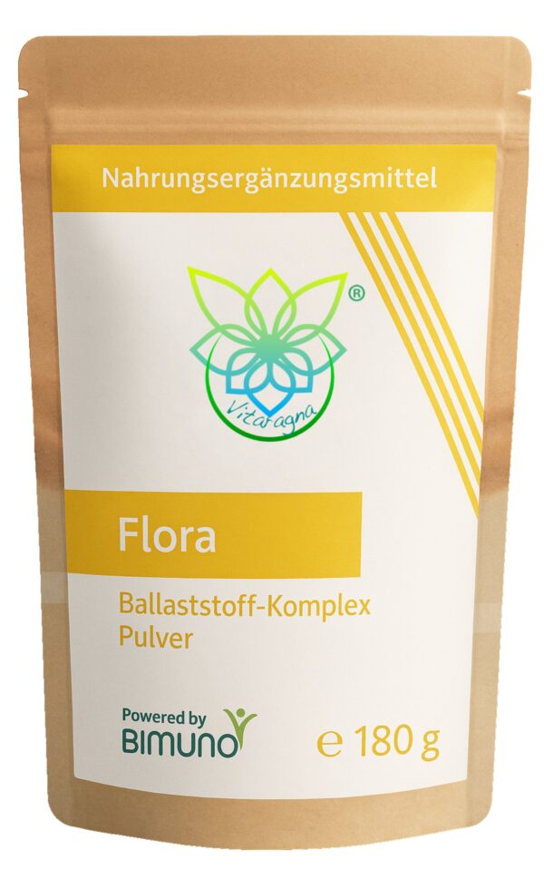 VITARAGNA® Bimuno Flora Ballaststoff-Komplex mit GOS als Pulver - die Muttermilch auch für Erwachsene, für die Darmflora und Darm-Bakterien, 180g