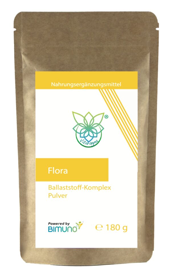 VITARAGNA® Bimuno Flora Ballaststoff-Komplex mit GOS als Pulver - die Muttermilch auch für Erwachsene, für die Darmflora und Darm-Bakterien, 180g