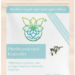 VITARAGNA® Eden Care Pfefferminzöl Kapseln 60, besonders gute Verträglichkeit durch magensaftresistente Kapseln