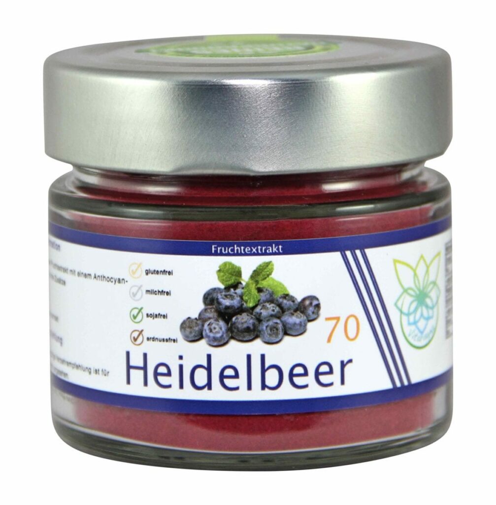 VITARAGNA® Heidelbeer Fruchtextrakt 70 vegan, pur, Qualitätsprodukt mit ...