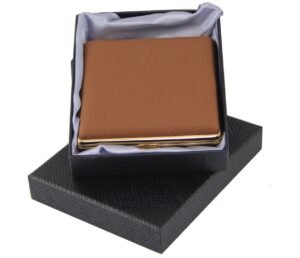 ATTUY® „Luxus Düsseldorf“ Zigarettenetui – gold-braun, für 20 Zigaretten
