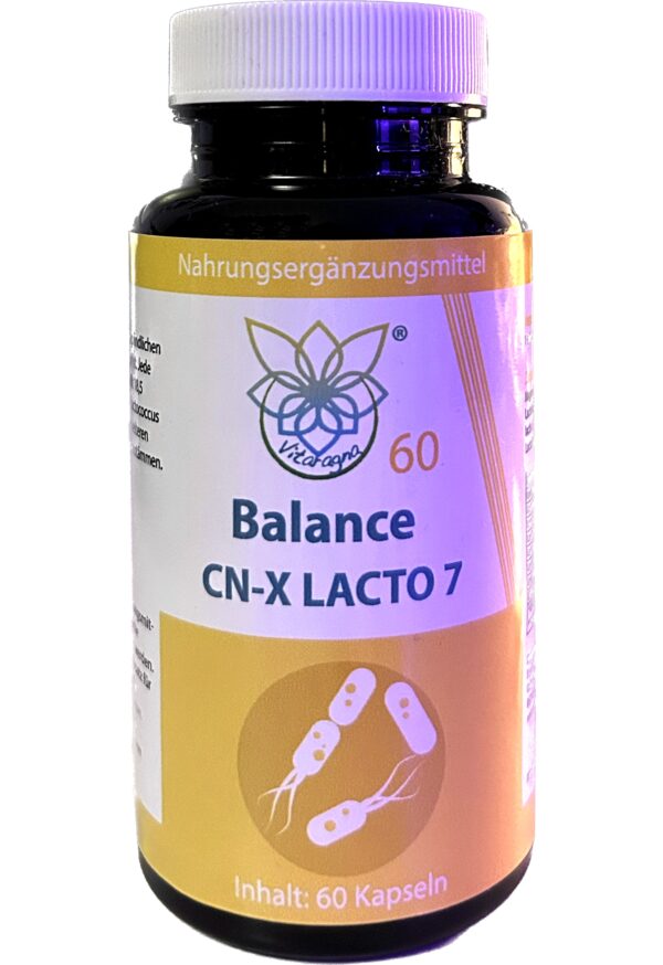 VITARAGNA CN-X LACTO-7 mit nützlichen Lactobacillus Bakterienstämmen, 60 magensaftresistente Kapseln, Lactococcus Lactis und L. Rhamnosus GG und 5 weitere Stämme