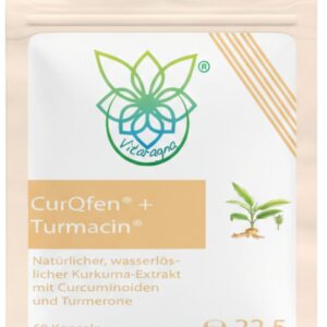 VITARAGNA® liposomaler Kurkuma CurQFen Turmacin Komplex - wasserlöslicher Kurkuma-Extrakt - Curcuminoide - angereichert mit Kurkuma-Polysacchariden - behandelt mit FenuMAT Technologie - 60 Kapseln