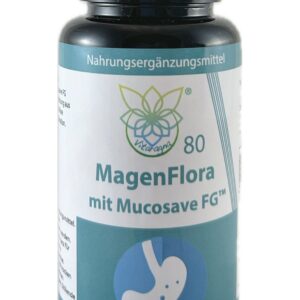 VITARAGNA Magen Flora mit MUCOSAVE™FG – Unterstützung Magen Schleimhaut - Natürliche Extrakte – 80 Kapseln – Ohne Zusatzstoffe