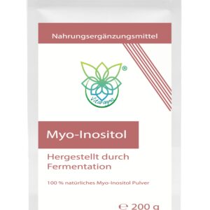 VITARAGNA Myo-Inositol Pulver – Inositol 100% natürlich, fermentiert, 200 g – hochwertig, vegan, ohne Zusätze – 100 Portionen