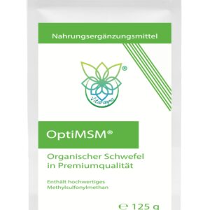 VITARAGNA OptiMSM® – Methylsulfonylmethan MSM Pulver 125g – 50 Portionen – Schwefel in Premiumqualität – Ohne Zusatzstoffe