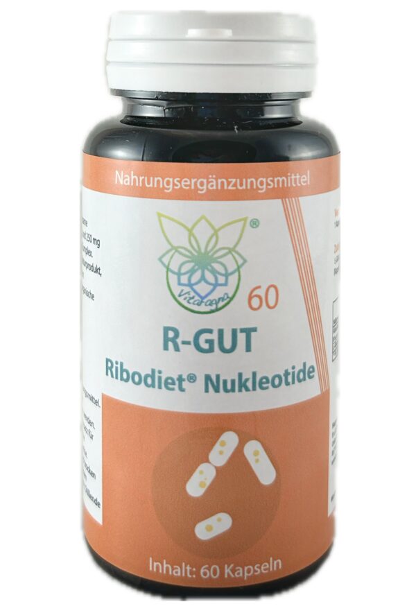 VITARAGNA R-GUT Ribodiet® Nukleotide – 60 Kapseln – Mit L-Glutamin und Nukleotiden – Ohne Zusatzstoffe – 50g