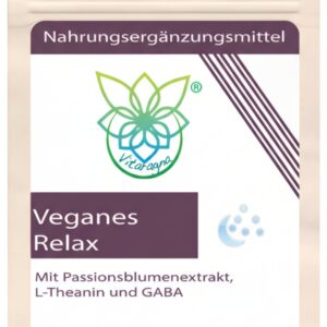 VITARAGNA Relax - Veganes Nahrungsergänzungsmittel, 60 Kapseln, mit Passionsblumenextrakt, Zitronengrasblatt-Extrakt, L-Theanin und GABA zur Entspannung