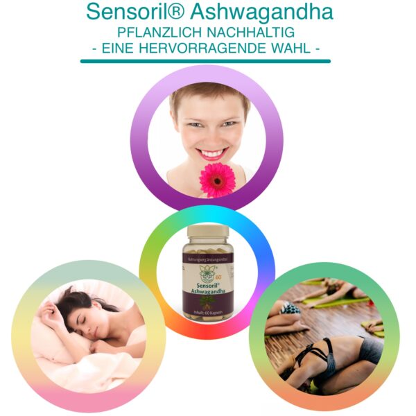 Vitaragna Sensoril® Ashwagandha - Withanolide - Patentierter Sensoril®-Extrakt aus Wurzel & Blatt - Adaptogen-Extrakt - 60 Kapseln