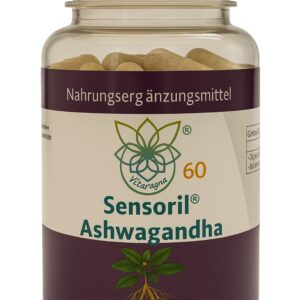 Vitaragna Sensoril® Ashwagandha - Withanolide - Patentierter Sensoril®-Extrakt aus Wurzel & Blatt - Adaptogen-Extrakt - 60 Kapseln