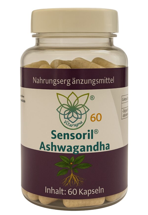 Vitaragna Sensoril® Ashwagandha - Withanolide - Patentierter Sensoril®-Extrakt aus Wurzel & Blatt - Adaptogen-Extrakt - 60 Kapseln