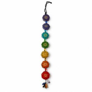 Chakra-Wandhänger mit sieben runden Symbolscheiben