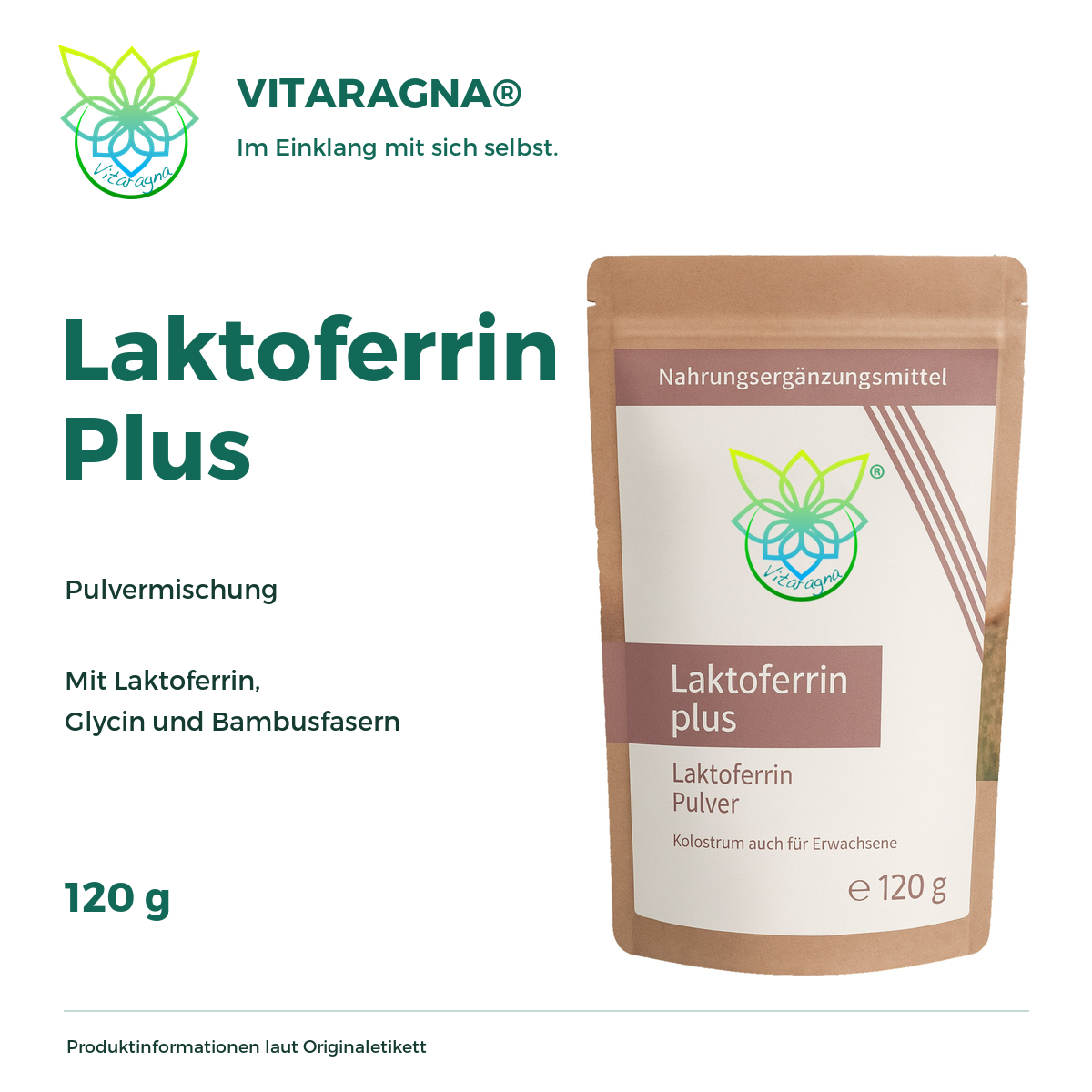 VITARAGNA® Laktoferrin Pulver Plus, 120 g – Bild 2