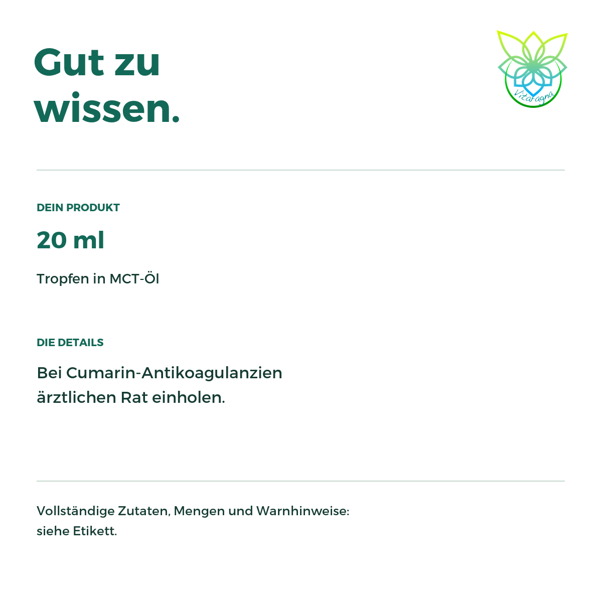 VITARAGNA® Vitamin K Basic Tropfen flüssig, K1 und K2 - Menaquinon MK7, hochdosiertes Liquid in MCT-Öl gelöst und bioaktiver MK-7-Form 20ml mit 500 mcg K-Komplex x 30 Portionen – Bild 5