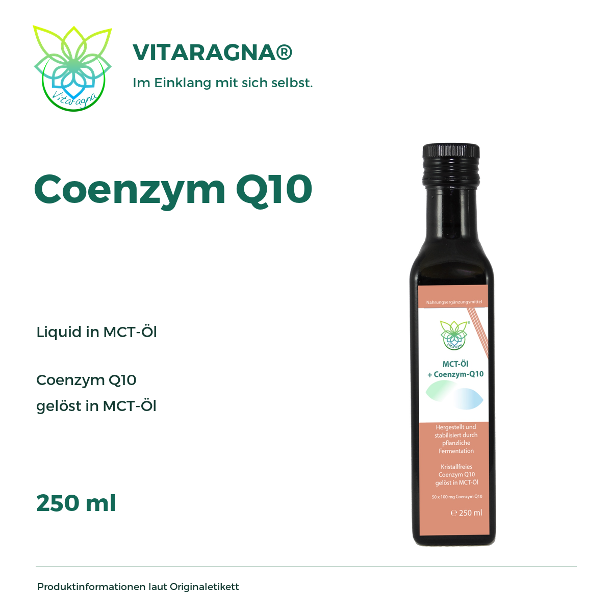 VITARAGNA® Coenzym Q10 in MCT-Öl, 250 ml – Bild 2